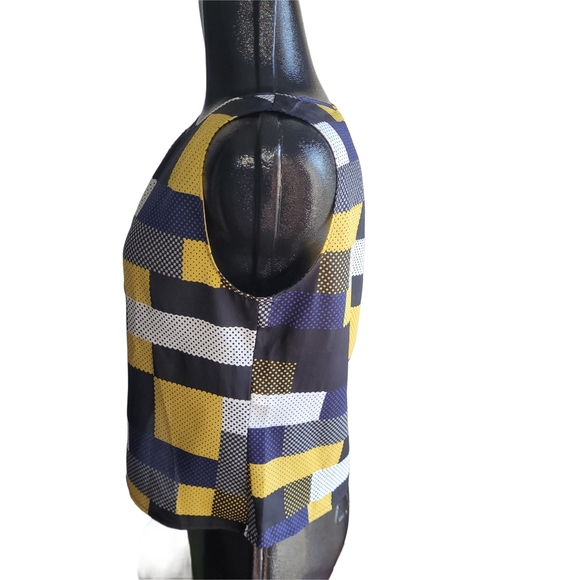 9 & Co Colorful Geometric Patterned Sleeveless Top M - Picture 4 of 6